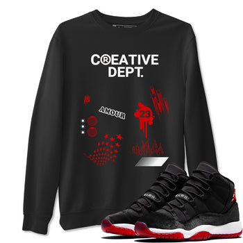 11s Bred Velvet Shirts To Match Jordans Creative Dept sneaker match tees Air Jordan 11 Bred Velvet Tee SNRT Sneaker Release Tees unisex cotton Black 1 crew neck shirts