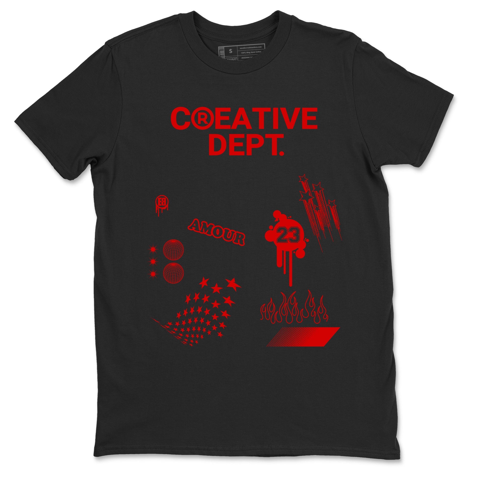 11s Cherry shirts to match jordans Creative Dept sneaker match tees Air Jordan 11 Retro Cherry match shoes to clothes SNRT Sneaker Tees unisex cotton Black 2 shirts