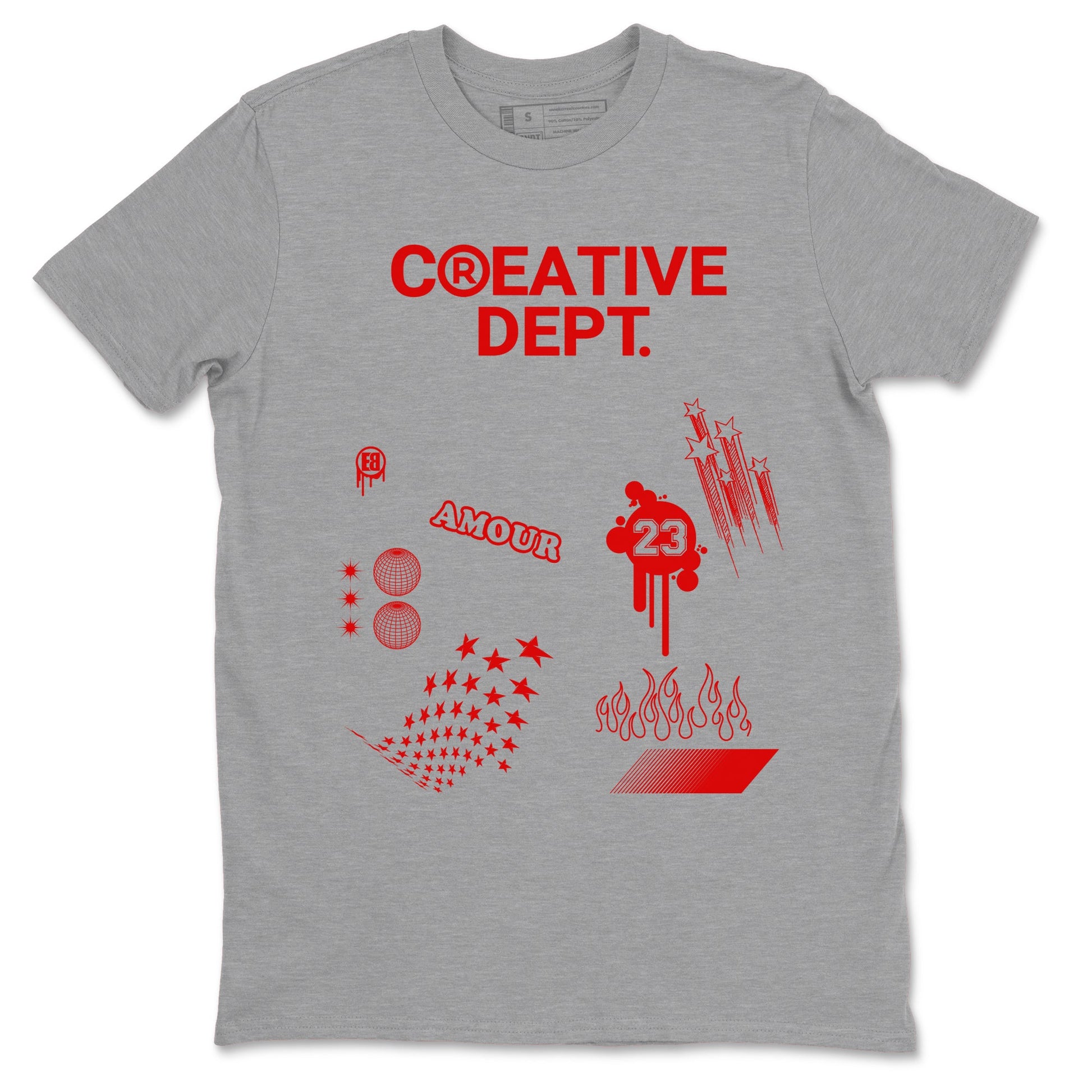 11s Cherry shirts to match jordans Creative Dept sneaker match tees Air Jordan 11 Retro Cherry match shoes to clothes SNRT Sneaker Tees unisex cotton Heather Grey 2 shirts