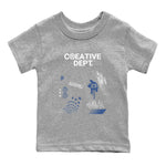 11s Diffused Blue Shirts To Match Jordans Creative Dept sneaker match tees Air Jordan 11 Diffused Blue Tee SNRT Sneaker Release Tees Youth Baby Heather Grey 2 crew neck shirts