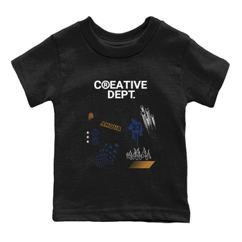 13s Midnight Navy Shirts To Match Jordans Creative Dept sneaker match tees Air Jordan 13 Midnight Navy Tee SNRT Sneaker Release Tees Youth Baby Black 2 crew neck shirts