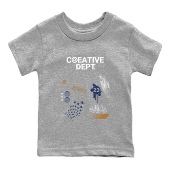 13s Midnight Navy Shirts To Match Jordans Creative Dept sneaker match tees Air Jordan 13 Midnight Navy Tee SNRT Sneaker Release Tees Youth Baby Heather Grey 2 crew neck shirts