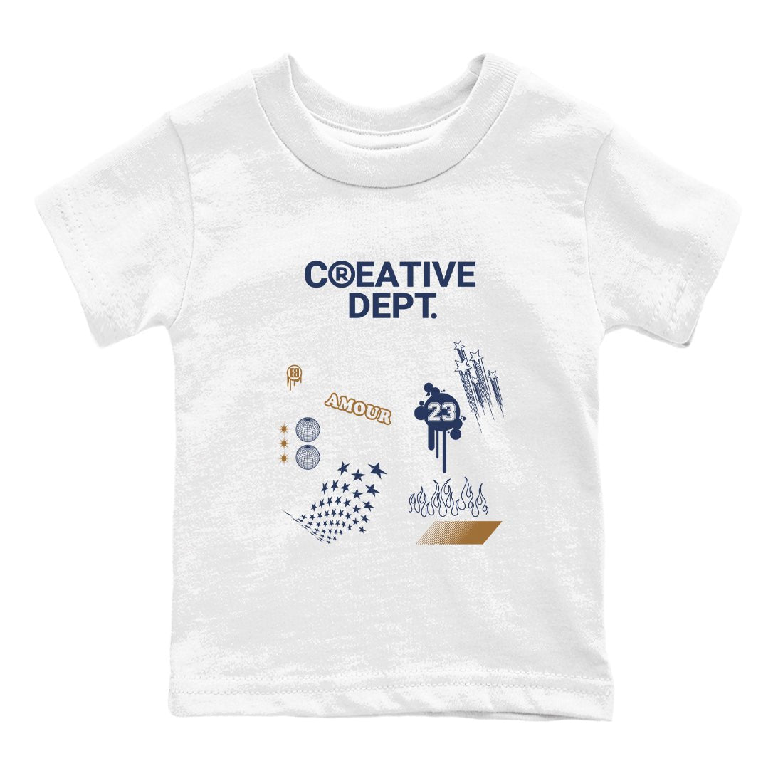 13s Midnight Navy Shirts To Match Jordans Creative Dept sneaker match tees Air Jordan 13 Midnight Navy Tee SNRT Sneaker Release Tees Youth Baby White 2 crew neck shirts