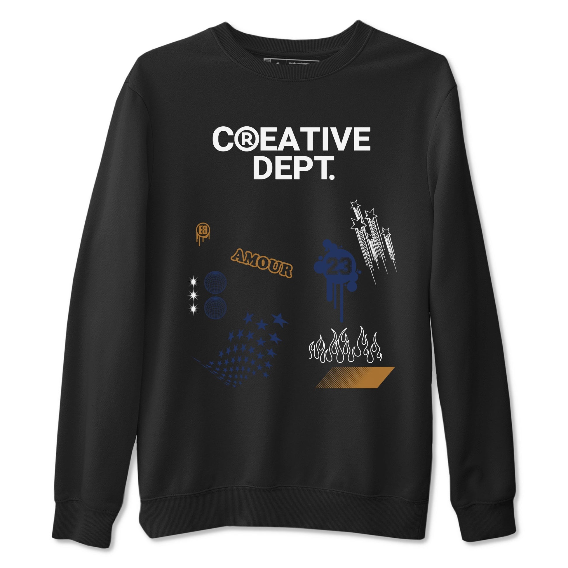 13s Midnight Navy Shirts To Match Jordans Creative Dept sneaker match tees Air Jordan 13 Midnight Navy Tee SNRT Sneaker Release Tees unisex cotton Black 2 crew neck shirts