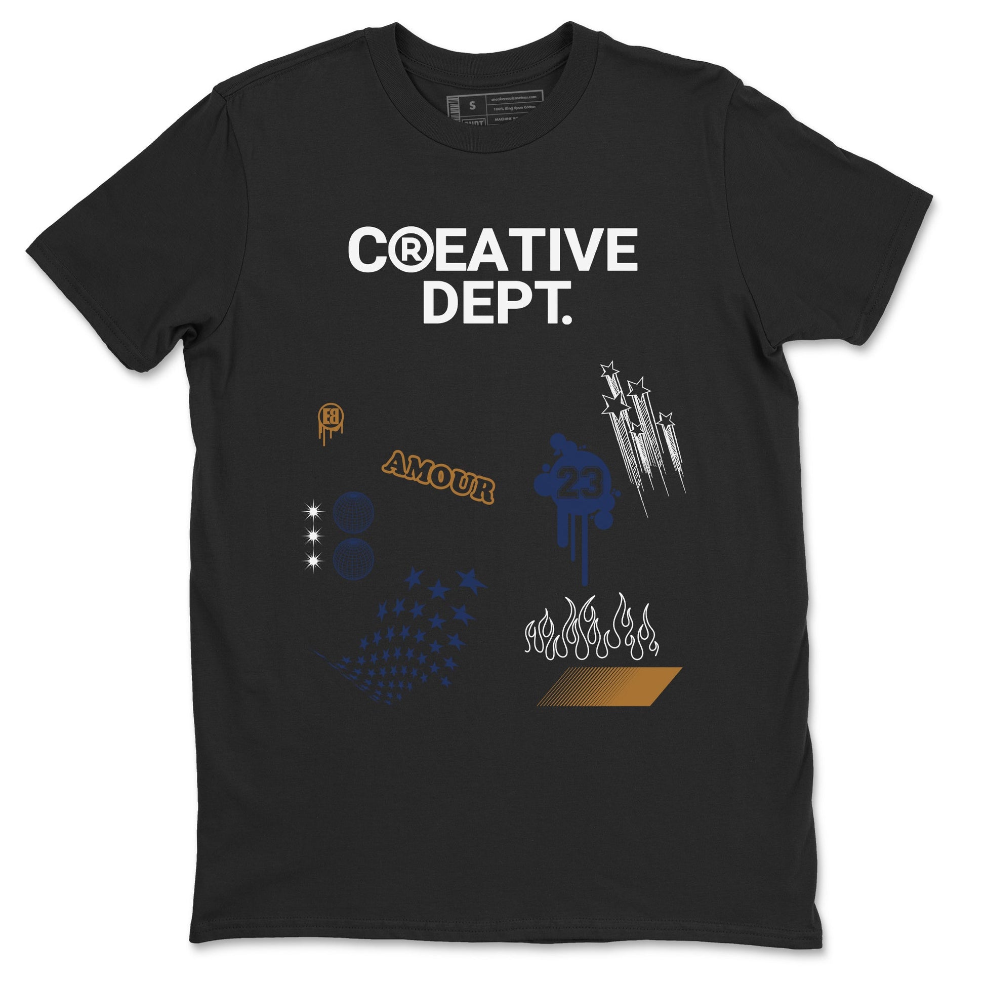 13s Midnight Navy Shirts To Match Jordans Creative Dept sneaker match tees Air Jordan 13 Midnight Navy Tee SNRT Sneaker Release Tees unisex cotton Black 2 crew neck shirts