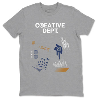 13s Midnight Navy Shirts To Match Jordans Creative Dept sneaker match tees Air Jordan 13 Midnight Navy Tee SNRT Sneaker Release Tees unisex cotton Heather Grey 2 crew neck shirts