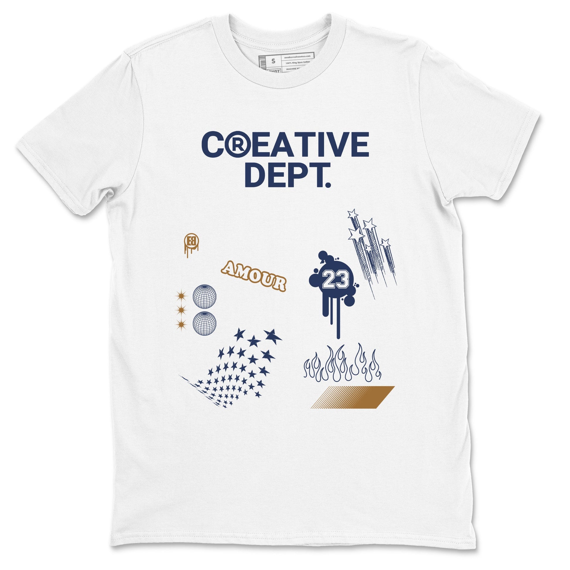 13s Midnight Navy Shirts To Match Jordans Creative Dept sneaker match tees Air Jordan 13 Midnight Navy Tee SNRT Sneaker Release Tees unisex cotton White 2 crew neck shirts