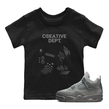 4s Wet Cement Shirts To Match Jordans Creative Dept sneaker match tees Air Jordan 4 Wet Cement Tee SNRT Sneaker Release Tees Youth Baby Black 1 crew neck shirts