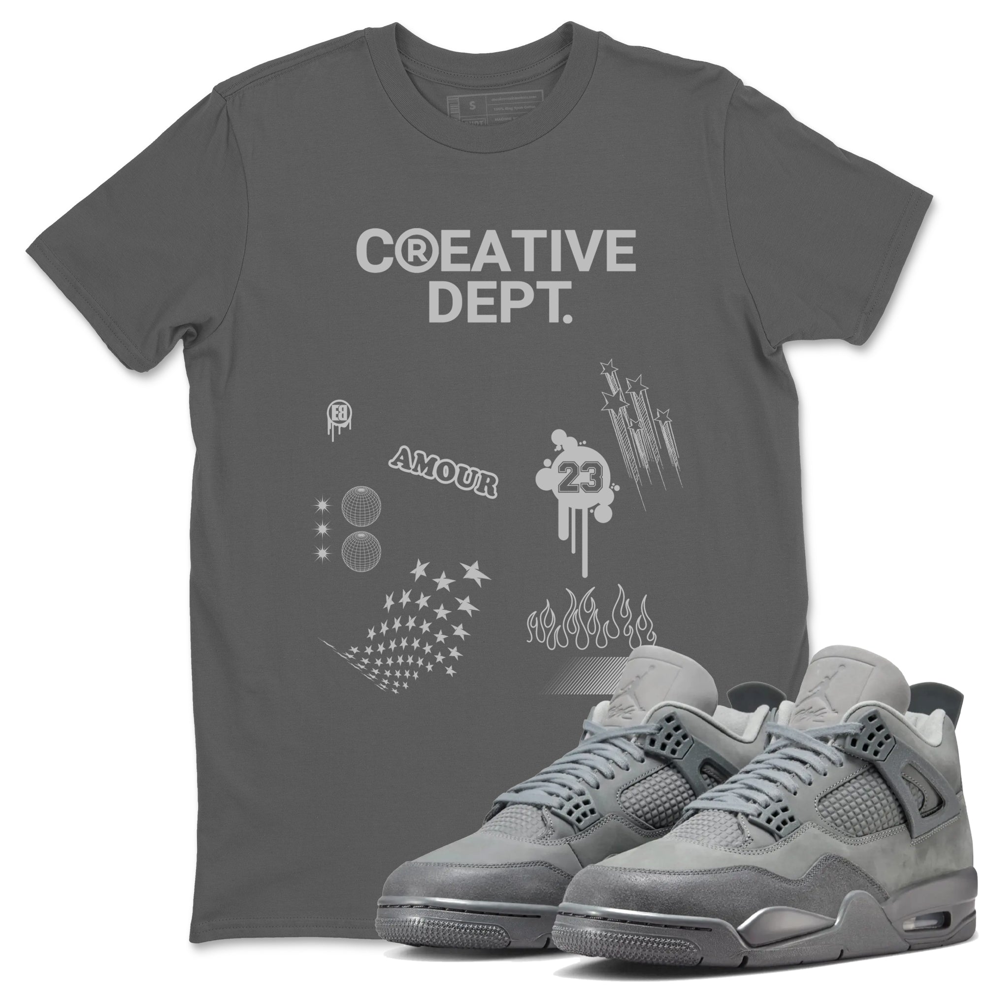 4s Wet Cement Shirts To Match Jordans Creative Dept sneaker match tees Air Jordan 4 Wet Cement Tee SNRT Sneaker Release Tees unisex cotton Cool Grey 1 crew neck shirts