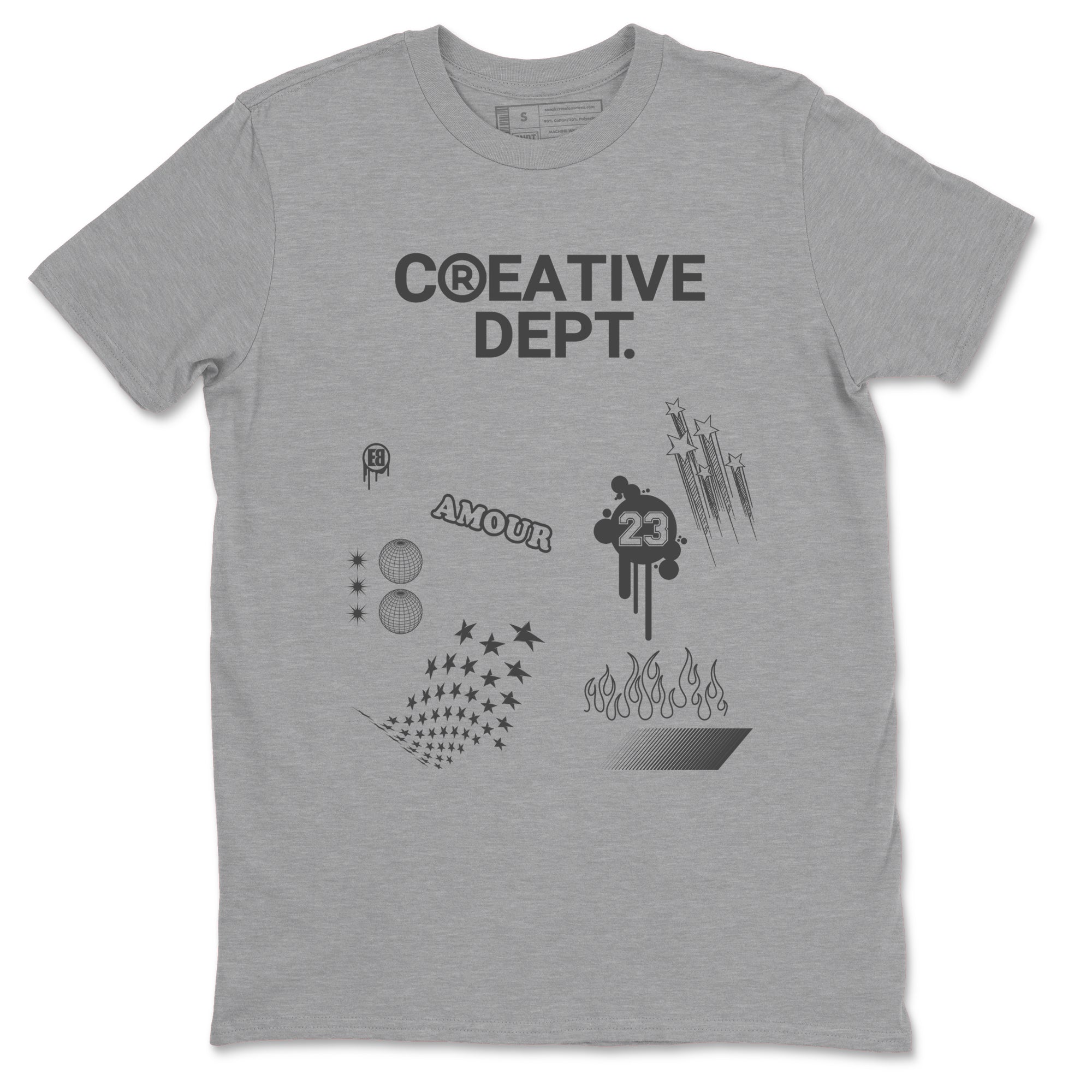 4s Wet Cement Shirts To Match Jordans Creative Dept sneaker match tees Air Jordan 4 Wet Cement Tee SNRT Sneaker Release Tees unisex cotton Heather Grey 2 crew neck shirts