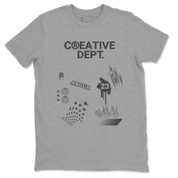 4s Wet Cement Shirts To Match Jordans Creative Dept sneaker match tees Air Jordan 4 Wet Cement Tee SNRT Sneaker Release Tees unisex cotton Heather Grey 2 crew neck shirts