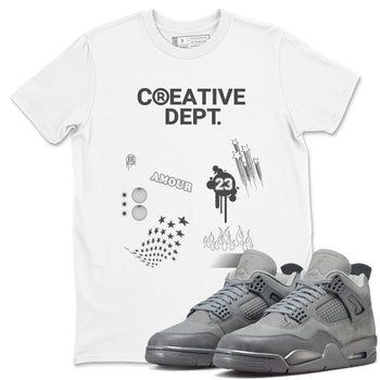 4s Wet Cement Shirts To Match Jordans Creative Dept sneaker match tees Air Jordan 4 Wet Cement Tee SNRT Sneaker Release Tees unisex cotton White 1 crew neck shirts