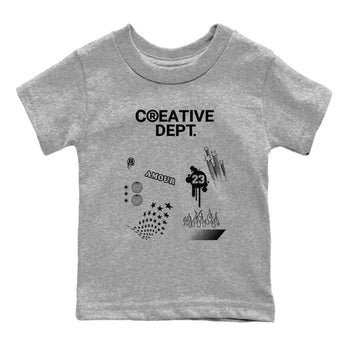 4s White Thunder Shirts To Match Jordans Creative Dept sneaker match tees Air Jordan 4 White Thunder Tee SNRT Sneaker Release Tees Youth Baby Heather Grey 2 crew neck shirts