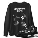 4s White Thunder Shirts To Match Jordans Creative Dept sneaker match tees Air Jordan 4 White Thunder Tee SNRT Sneaker Release Tees unisex cotton Black 1 crew neck shirts