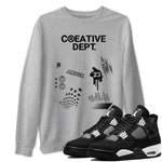 4s White Thunder Shirts To Match Jordans Creative Dept sneaker match tees Air Jordan 4 White Thunder Tee SNRT Sneaker Release Tees unisex cotton Heather Grey 1 crew neck shirts