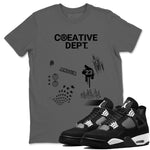 4s White Thunder Shirts To Match Jordans Creative Dept sneaker match tees Air Jordan 4 White Thunder Tee SNRT Sneaker Release Tees unisex cotton Cool Grey 1 crew neck shirts