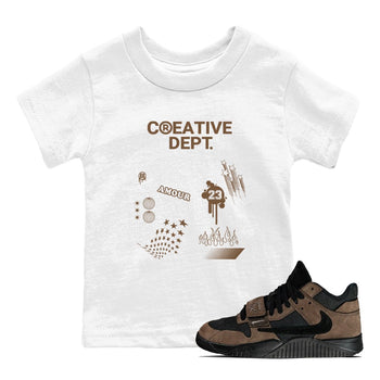 Jordan Jumpman Jack Travis Scott Dark Mocha Shirts To Match Jordans Creative Dept sneaker match tees Jordan Jumpman Jack Travis Scott Dark Mocha Tee SNRT Sneaker Release Tees Youth Baby White 1 crew neck shirts
