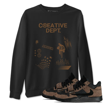 Jordan Jumpman Jack Travis Scott Dark Mocha Shirts To Match Jordans Creative Dept sneaker match tees Jordan Jumpman Jack Travis Scott Dark Mocha Tee SNRT Sneaker Release Tees unisex cotton Black 1 crew neck shirts