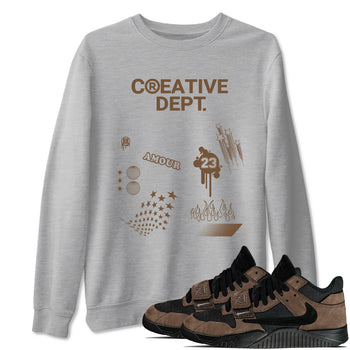 Jordan Jumpman Jack Travis Scott Dark Mocha Shirts To Match Jordans Creative Dept sneaker match tees Jordan Jumpman Jack Travis Scott Dark Mocha Tee SNRT Sneaker Release Tees unisex cotton Heather Grey 1 crew neck shirts