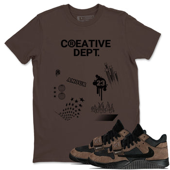 Jordan Jumpman Jack Travis Scott Dark Mocha Shirts To Match Jordans Creative Dept sneaker match tees Jordan Jumpman Jack Travis Scott Dark Mocha Tee SNRT Sneaker Release Tees unisex cotton Dark Chocolate 1 crew neck shirts