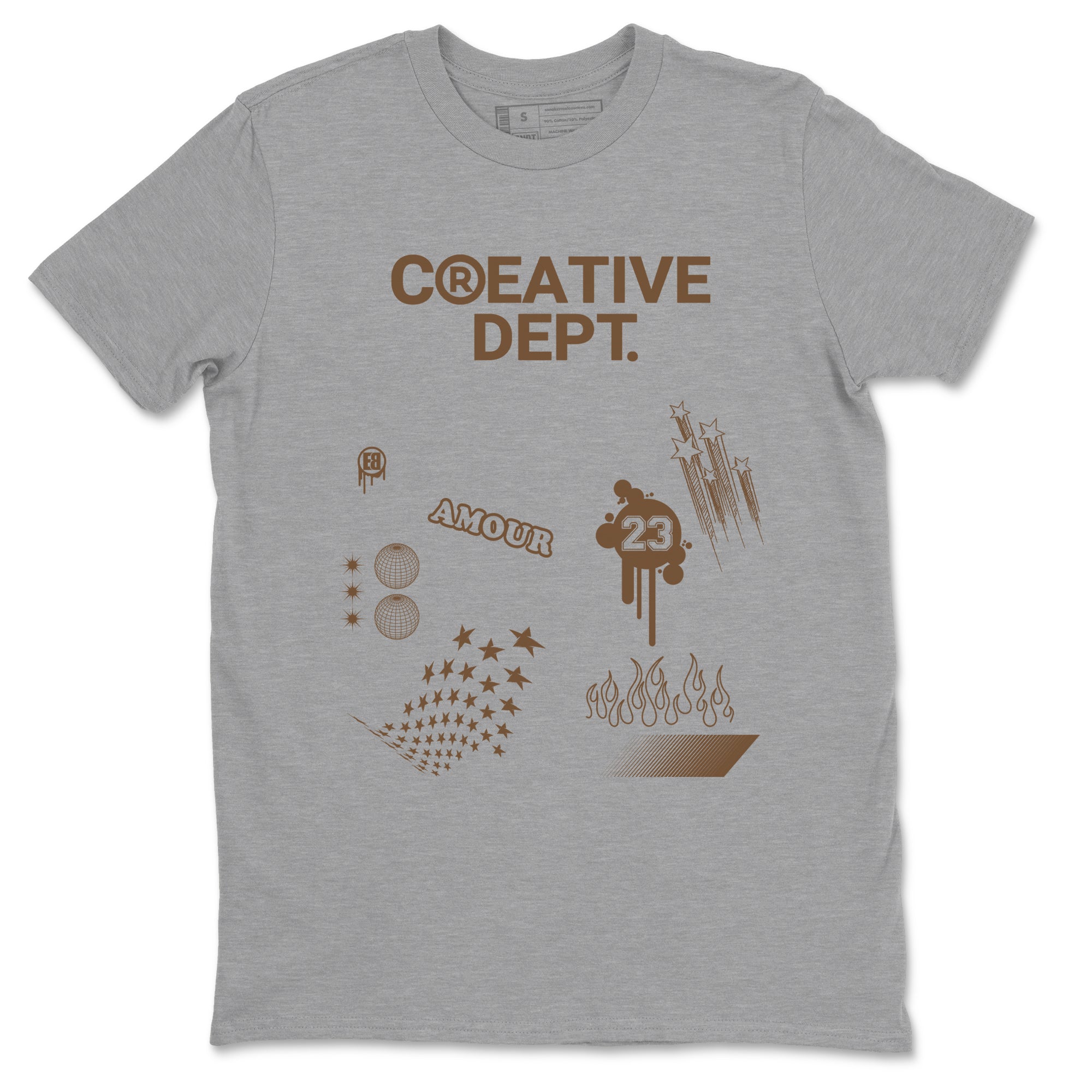Jordan Jumpman Jack Travis Scott Dark Mocha Shirts To Match Jordans Creative Dept sneaker match tees Jordan Jumpman Jack Travis Scott Dark Mocha Tee SNRT Sneaker Release Tees unisex cotton Heather Grey 2 crew neck shirts