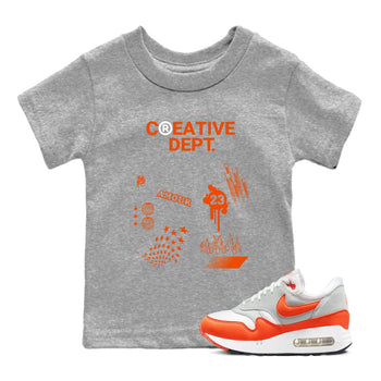 Air Max 1 OG '86 'Summit White and Cosmic Clay shirts to match jordans Creative Dept sneaker match tees Air Max 1 Cosmic Clay match shoes to clothes SNRT Sneaker Tees Youth Baby Heather Grey 1 tee