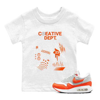Air Max 1 OG '86 'Summit White and Cosmic Clay shirts to match jordans Creative Dept sneaker match tees Air Max 1 Cosmic Clay match shoes to clothes SNRT Sneaker Tees Youth Baby White 1 tee