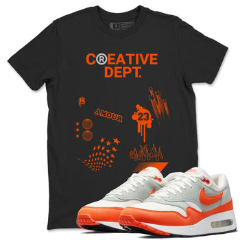 Air Max 1 OG '86 'Summit White and Cosmic Clay shirts to match jordans Creative Dept sneaker match tees Air Max 1 Cosmic Clay match shoes to clothes SNRT Sneaker Tees unisex cotton Black 1 shirts