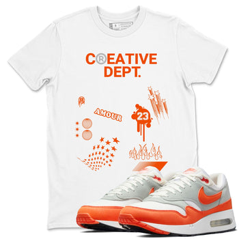 Air Max 1 OG '86 'Summit White and Cosmic Clay shirts to match jordans Creative Dept sneaker match tees Air Max 1 Cosmic Clay match shoes to clothes SNRT Sneaker Tees unisex cotton White 1 shirts