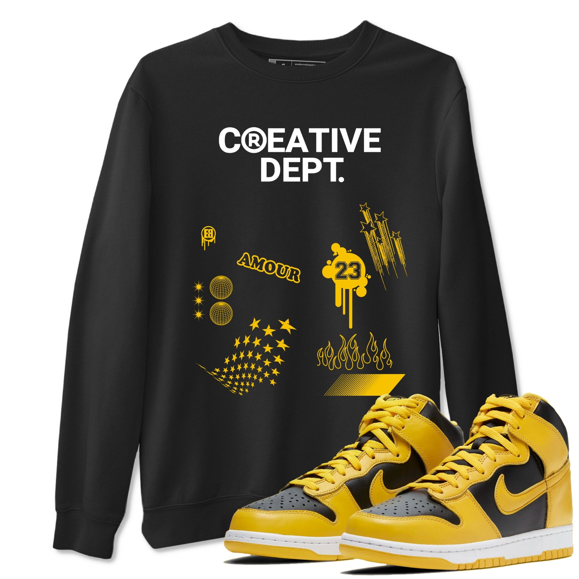 Dunk High Iowa Shirts To Match Jordans Creative Dept Sneaker Shirts Dunk High Pollen SNRT Sneaker Release Tees Unisex Cotton Crew Neck Black 1 crew neck shirts