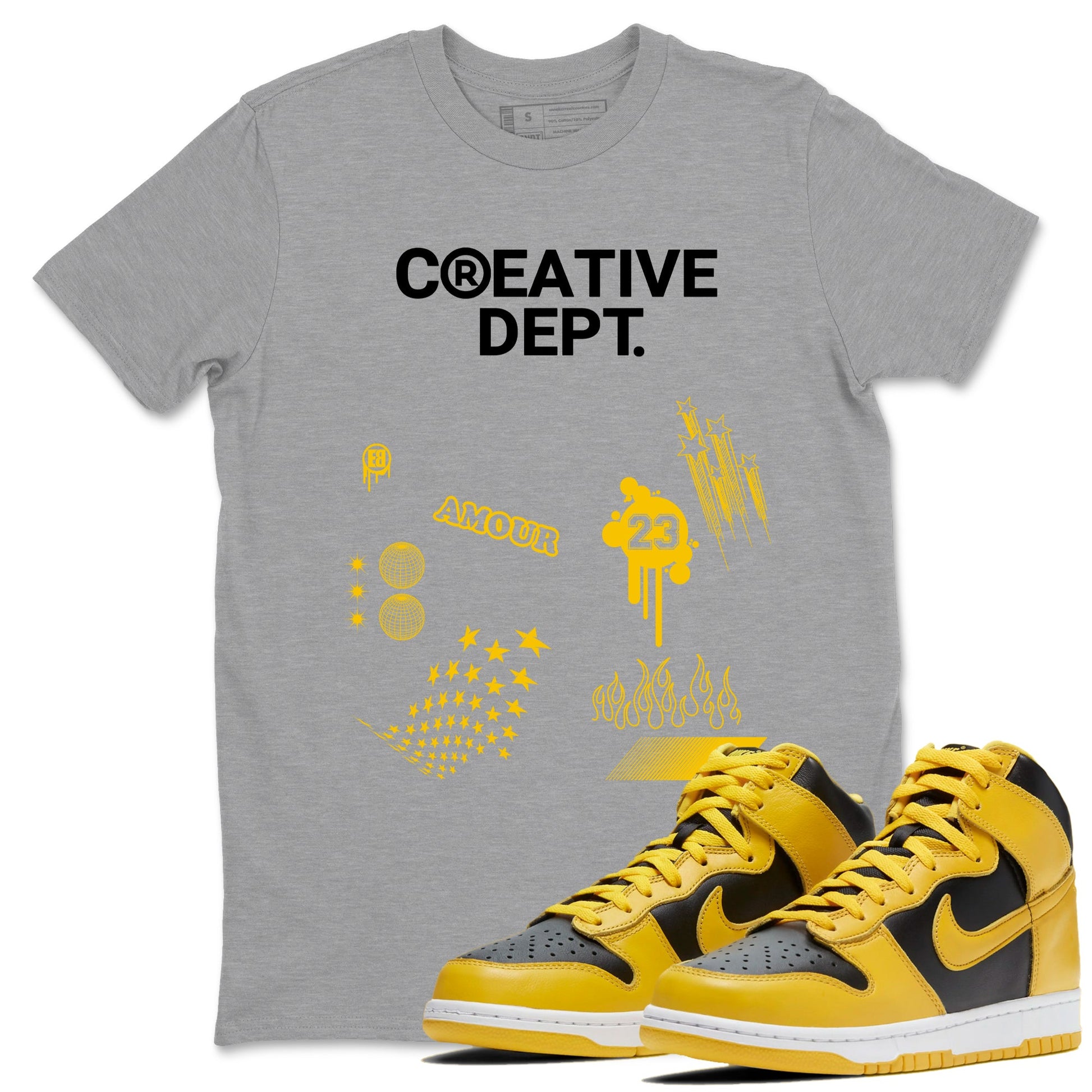 Dunk High Iowa Shirts To Match Jordans Creative Dept Sneaker Shirts Dunk High Pollen SNRT Sneaker Release Tees Unisex Cotton Crew Neck Heather Grey 1 crew neck shirts