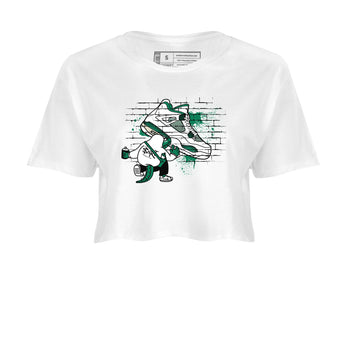 4s Oxidized Green shirts to match jordans Crocodile Artist sneaker match tees Air Jordan 4 Oxidized Green SNRT Sneaker Tees streetwear brand White 2 crop tee