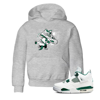 4s Oxidized Green shirts to match jordans Crocodile Artist sneaker match tees Air Jordan 4 Oxidized Green SNRT Sneaker Tees streetwear brand Baby and Youth Heather Grey 1 cotton tee