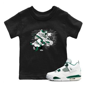 4s Oxidized Green shirts to match jordans Crocodile Artist sneaker match tees Air Jordan 4 Oxidized Green SNRT Sneaker Tees streetwear brand Baby and Youth Black 1 cotton tee