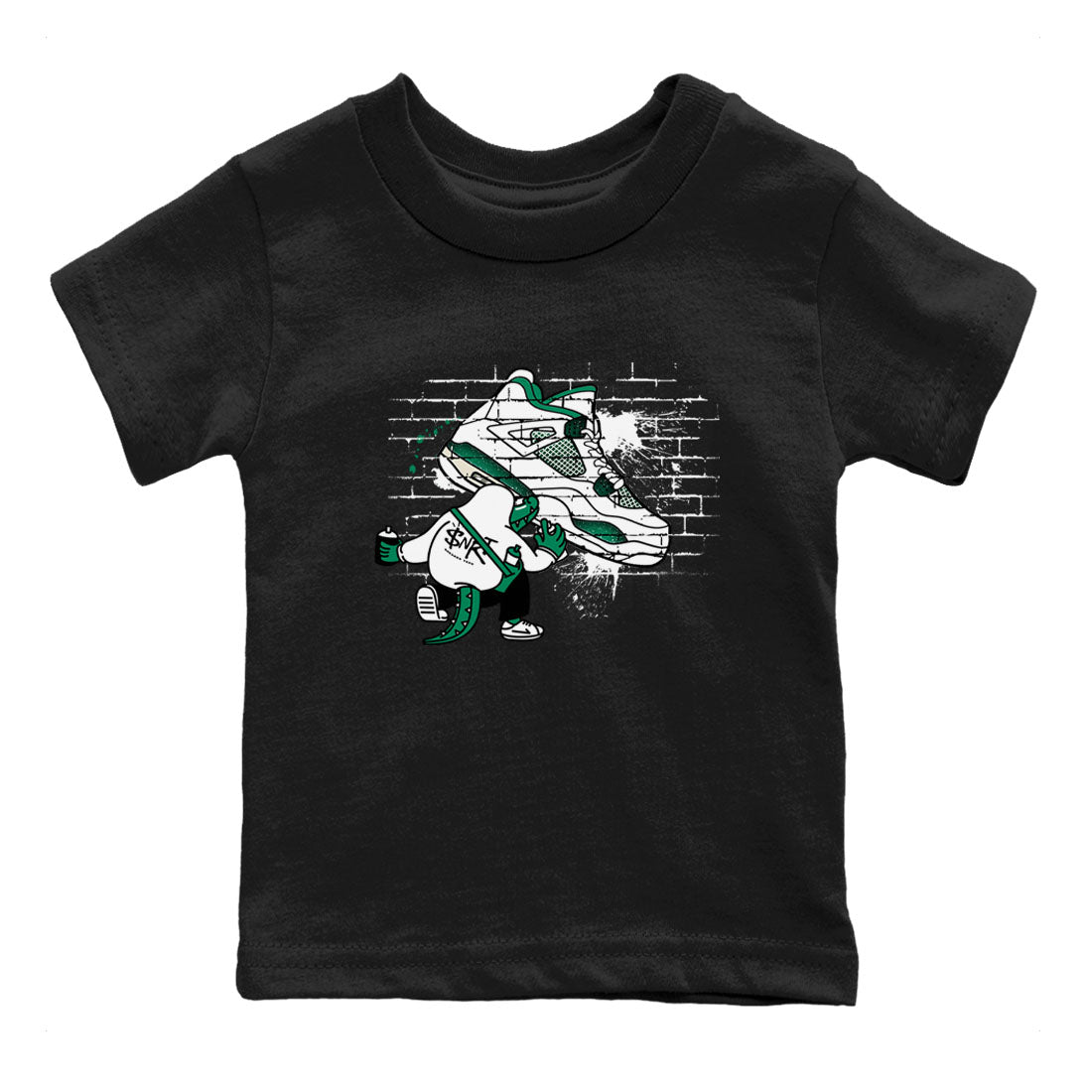 4s Oxidized Green shirts to match jordans Crocodile Artist sneaker match tees Air Jordan 4 Oxidized Green SNRT Sneaker Tees streetwear brand Baby and Youth Black 2 cotton tee