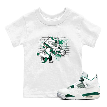 4s Oxidized Green shirts to match jordans Crocodile Artist sneaker match tees Air Jordan 4 Oxidized Green SNRT Sneaker Tees streetwear brand Baby and Youth White 1 cotton tee