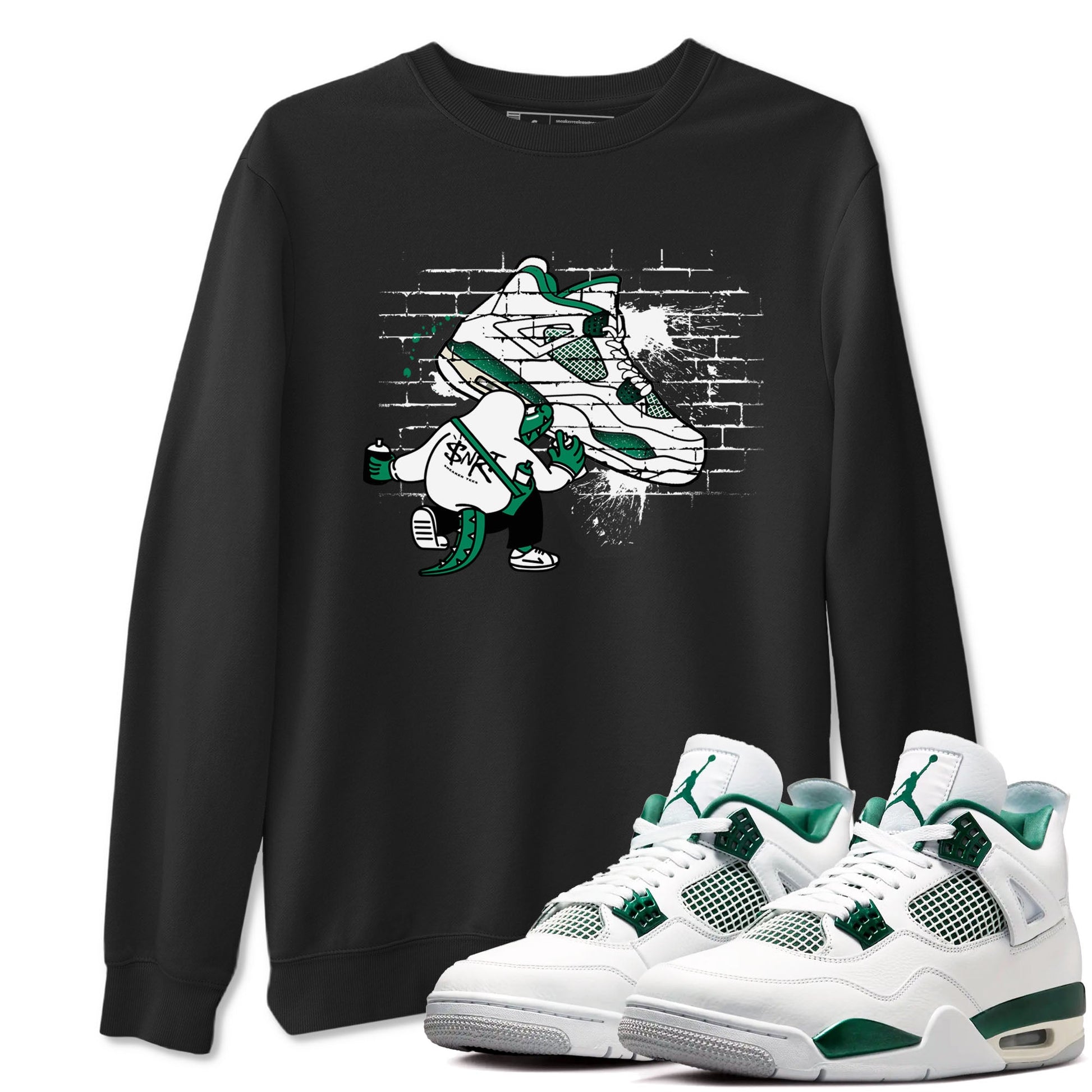 4s Oxidized Green shirts to match jordans Crocodile Artist sneaker match tees Air Jordan 4 Oxidized Green SNRT Sneaker Tees streetwear brand Black 1 unisex cotton tee
