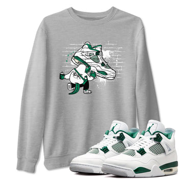 4s Oxidized Green shirts to match jordans Crocodile Artist sneaker match tees Air Jordan 4 Oxidized Green SNRT Sneaker Tees streetwear brand Heather Grey 1 unisex cotton tee