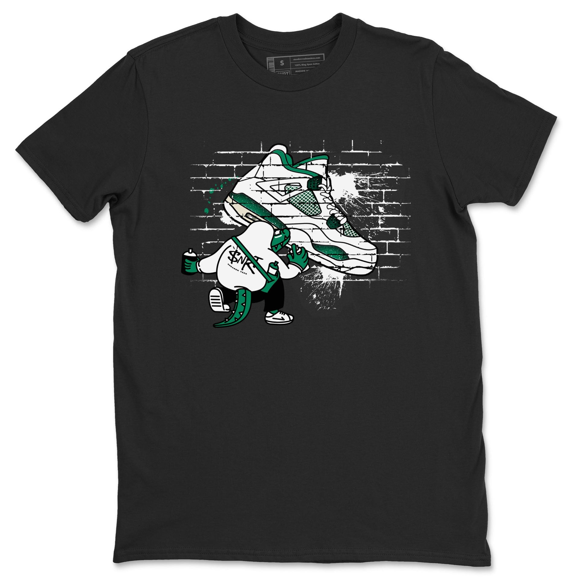 4s Oxidized Green shirts to match jordans Crocodile Artist sneaker match tees Air Jordan 4 Oxidized Green SNRT Sneaker Tees streetwear brand Black 2 unisex cotton tee