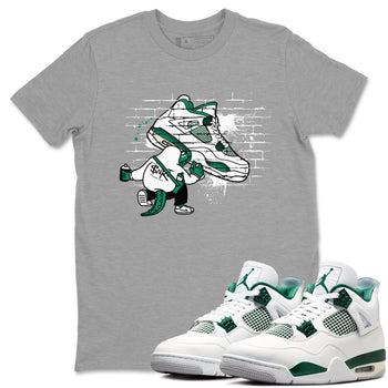 4s Oxidized Green shirts to match jordans Crocodile Artist sneaker match tees Air Jordan 4 Oxidized Green SNRT Sneaker Tees streetwear brand Heather Grey 1 unisex cotton tee