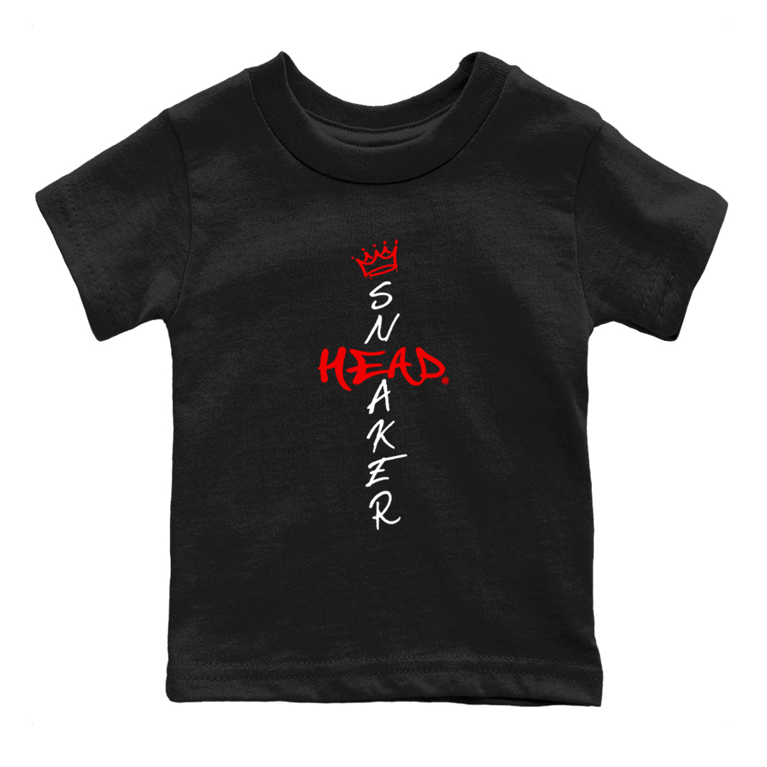 1s Black Toe Reimagined shirts to match jordans Cross Sneakerhead sneaker match tees Air Jordan 1 Black Toe Reimagined match shoes to clothes SNRT Sneaker Tees Youth Baby Black 2 tee