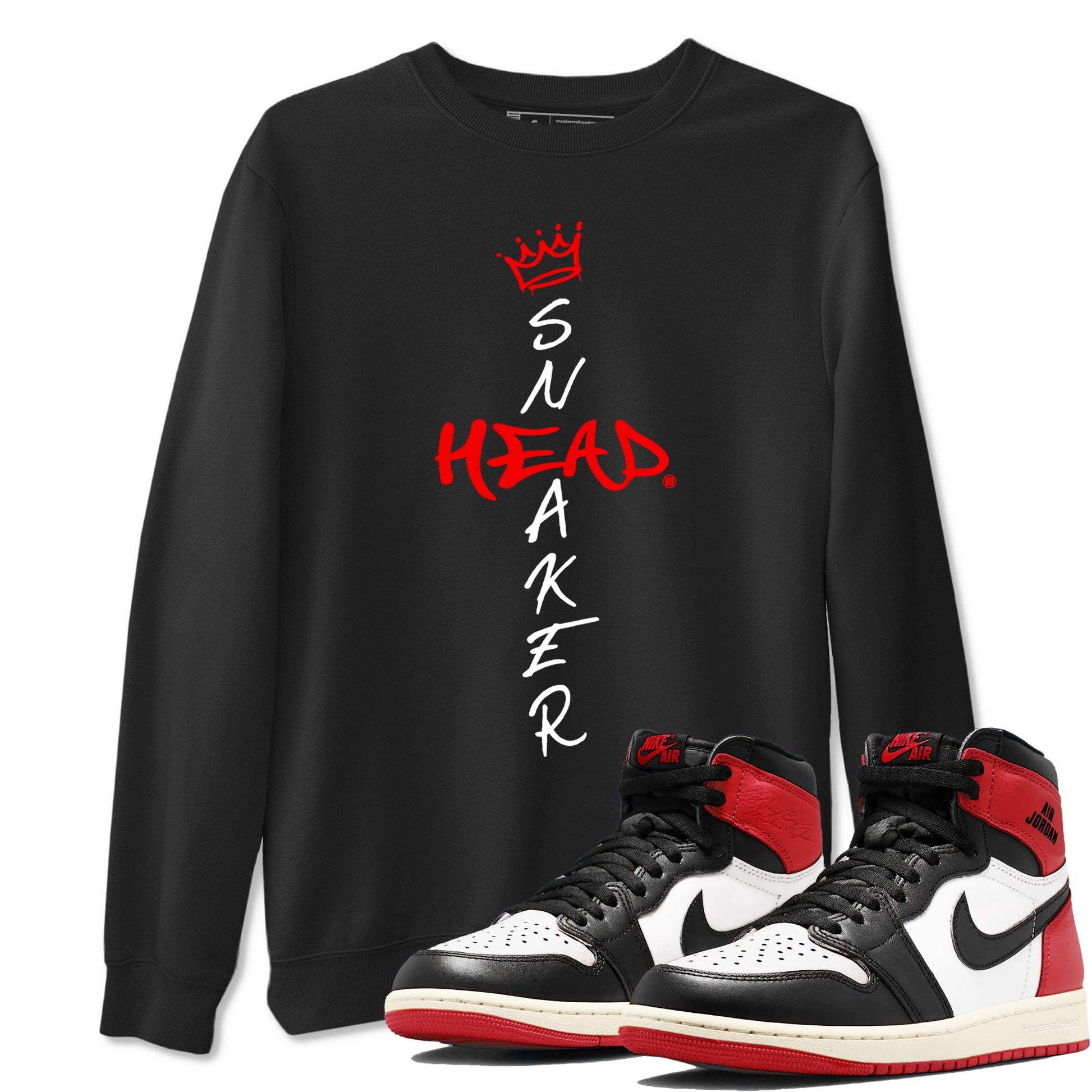 1s Black Toe Reimagined shirts to match jordans Cross Sneakerhead sneaker match tees Air Jordan 1 Black Toe Reimagined match shoes to clothes SNRT Sneaker Tees unisex cotton Black 1 shirts