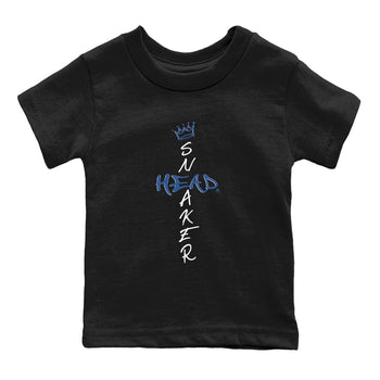 11s Diffused Blue shirts to match jordans Cross Sneakerhead sneaker match tees Air Jordan 11 Diffused Blue SNRT Sneaker Release Tees Youth Baby Black 2 crew neck shirts