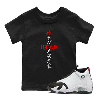 Air Jordan 14 Black Toe t shirts to match sneakers Cross Sneakerhead sneaker match tees 14s Black Toe sneaker match tee SNRT Sneaker Tees Youth Baby Black 1 tee