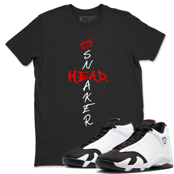 Air Jordan 14 Black Toe t shirts to match sneakers Cross Sneakerhead sneaker match tees 14s Black Toe sneaker match tee SNRT Sneaker Tees unisex cotton Black 1 shirts