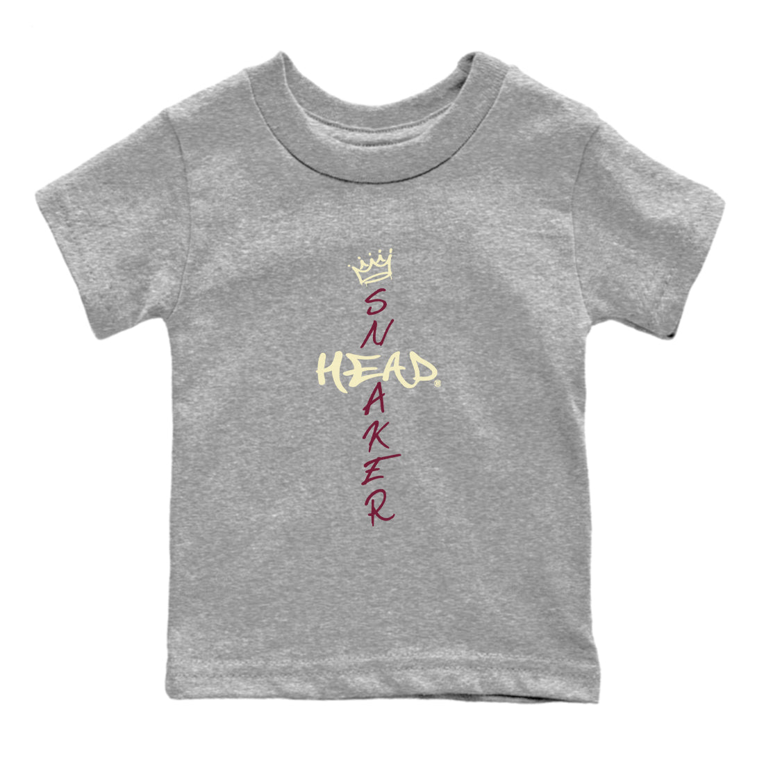 3s A Ma Maniere x Burgundy Crush shirts to match jordans Cross Sneakerhead sneaker match teesA Ma Maniére x Air Jordan 3 "Burgundy Crush" SNRT Sneaker Tees streetwear brand Baby and Youth Heather Grey 2 cotton tee