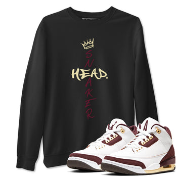 3s A Ma Maniere x Burgundy Crush shirts to match jordans Cross Sneakerhead sneaker match teesA Ma Maniére x Air Jordan 3 "Burgundy Crush" SNRT Sneaker Tees streetwear brand Black 1 unisex cotton tee
