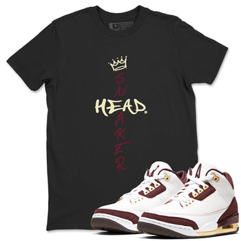 3s A Ma Maniere x Burgundy Crush shirts to match jordans Cross Sneakerhead sneaker match teesA Ma Maniére x Air Jordan 3 "Burgundy Crush" SNRT Sneaker Tees streetwear brand Black 1 unisex cotton tee