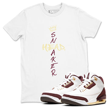 3s A Ma Maniere x Burgundy Crush shirts to match jordans Cross Sneakerhead sneaker match teesA Ma Maniére x Air Jordan 3 "Burgundy Crush" SNRT Sneaker Tees streetwear brand White 1 unisex cotton tee