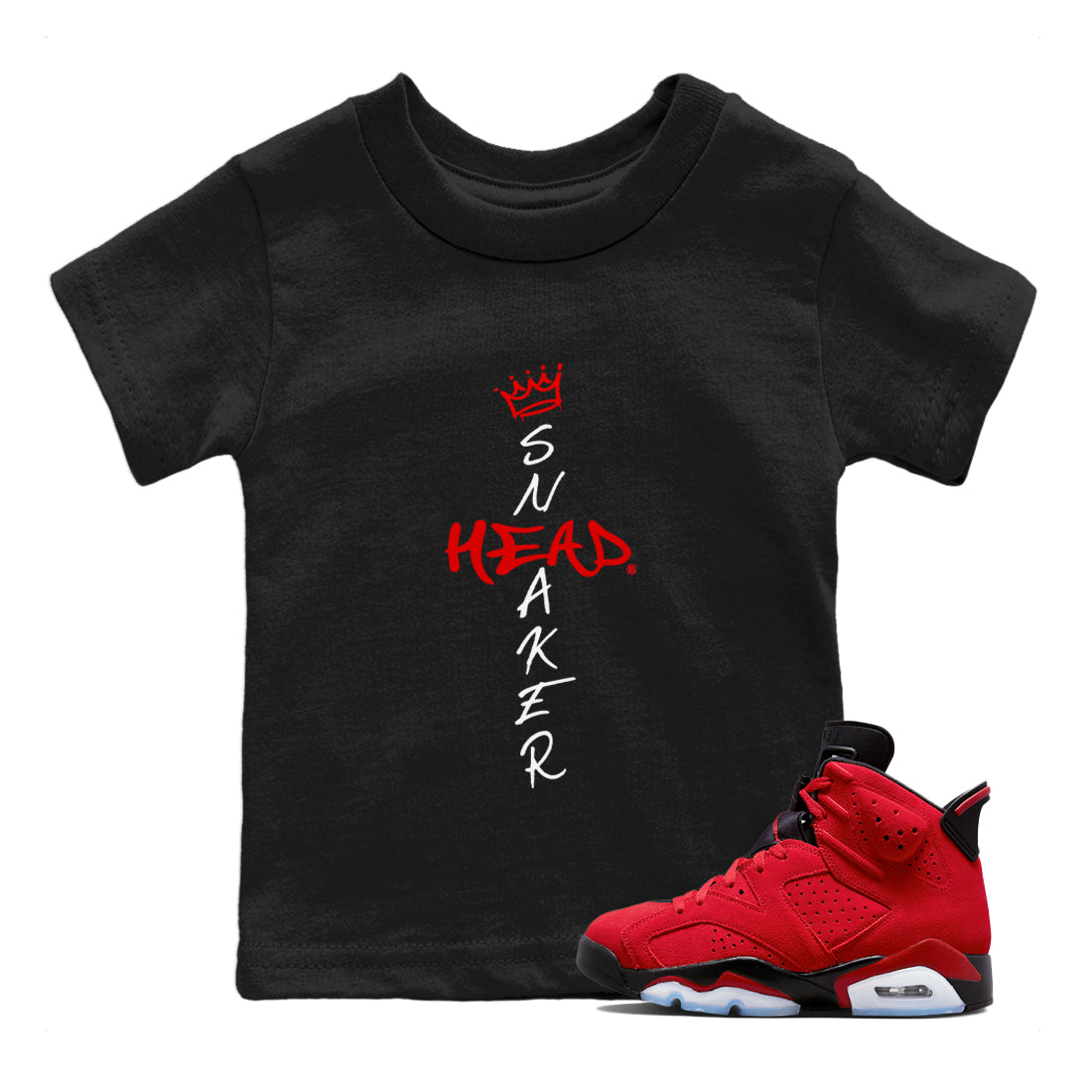 Cross Sneakerhead Kids Tops - Air Jordan 6 Toro Bravo - SNRT Sneaker T-shirts